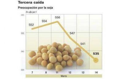 La soja acumula 4% de baja y preocupa a los productores que retienen