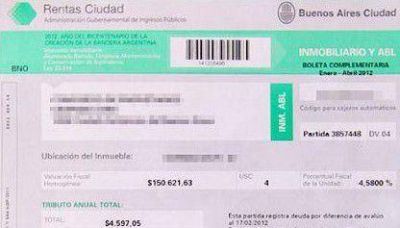 Modifican boletas de ABL y patentes