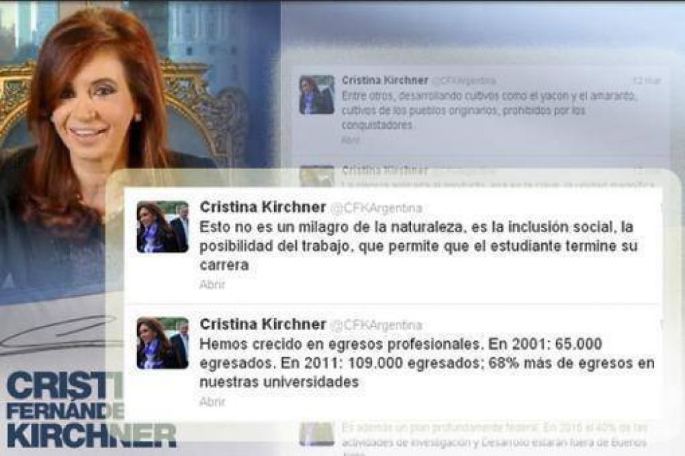 Cristina destac� los logros en la educaci�n gracias a �la inclusi�n social�
