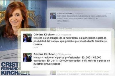 Cristina destac� los logros en la educaci�n gracias a �la inclusi�n social�