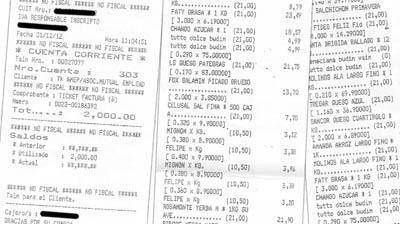 AMEP: aparecieron los tickets con las compras del esc�ndalo en Rawson