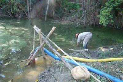 Dengue:La comuna inicio el desagote de una laguna 