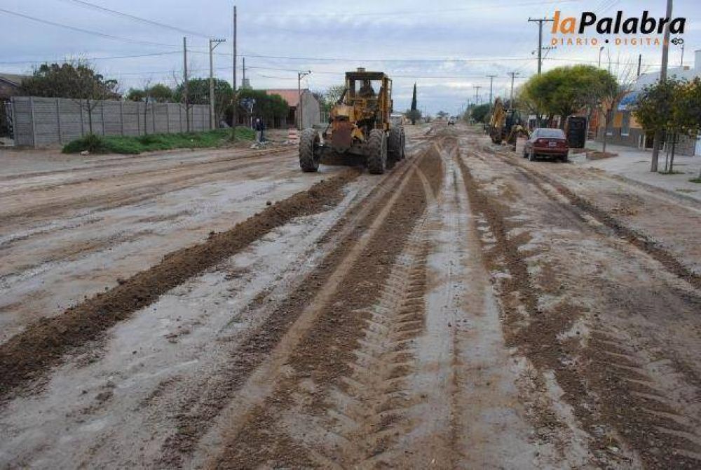 Comenz� el arreglo de calles afectadas por la lluvia