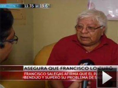 Un hombre dijo que la bendici�n de Bergoglio lo salv� de una amputaci�n