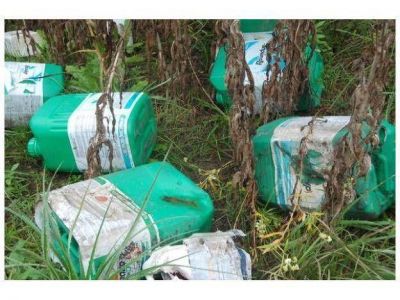 Hallaron bidones de herbicida, en uno de los accesos a Gualeguaych�