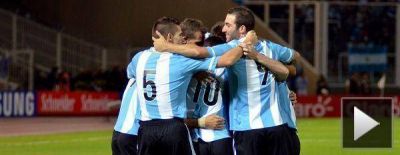 Argentina gole� a Venezuela y se consolida en la punta