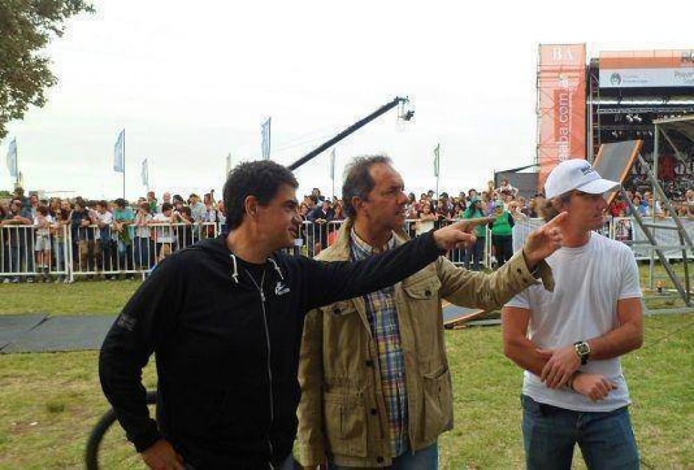 Daniel Scioli y Jorge Macri en una jornada a puro deporte y m�sica