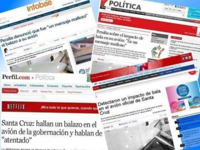 El balazo en el avi�n provincial repercuti� en los medios nacionales