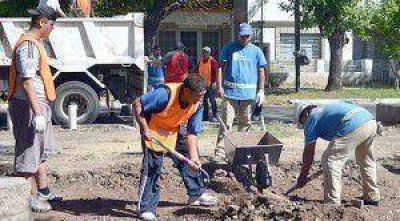 La Plaza Primera Junta tiene luces, flores y cestos nuevos
