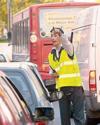 Embotellamiento por un colectivo roto