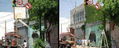 Retiran marquesinas y columnas de publicidad en calles de San Isidro