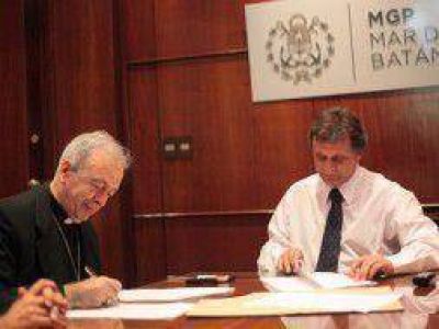 Mar del Plata: Municipio y Obispado firmaron convenio por el predio del Paraje San Francisco