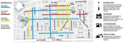 Avanzan las obras para que sean peatonales m�s de cien cuadras del microcentro porte�o