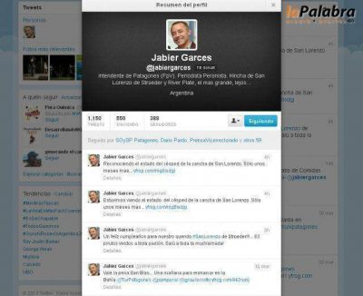 Garc�s es uno de los 60 intendentes twitteros de la Provincia