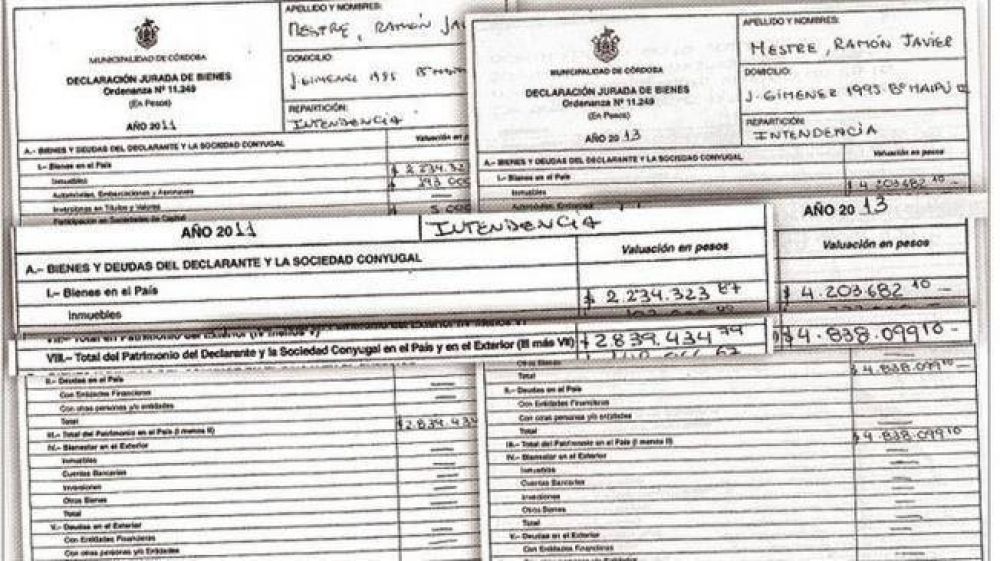 Mestre declar� su patrimonio actualizado