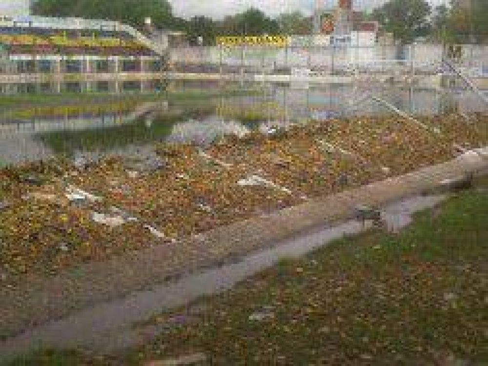 Temporal: Se derrumb� una tribuna de la cancha de Colegiales en Florida Oeste
