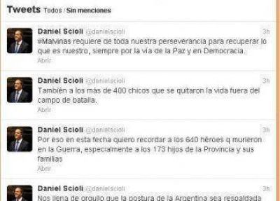 Scioli, lejos de CFK, pidi� por Malvinas