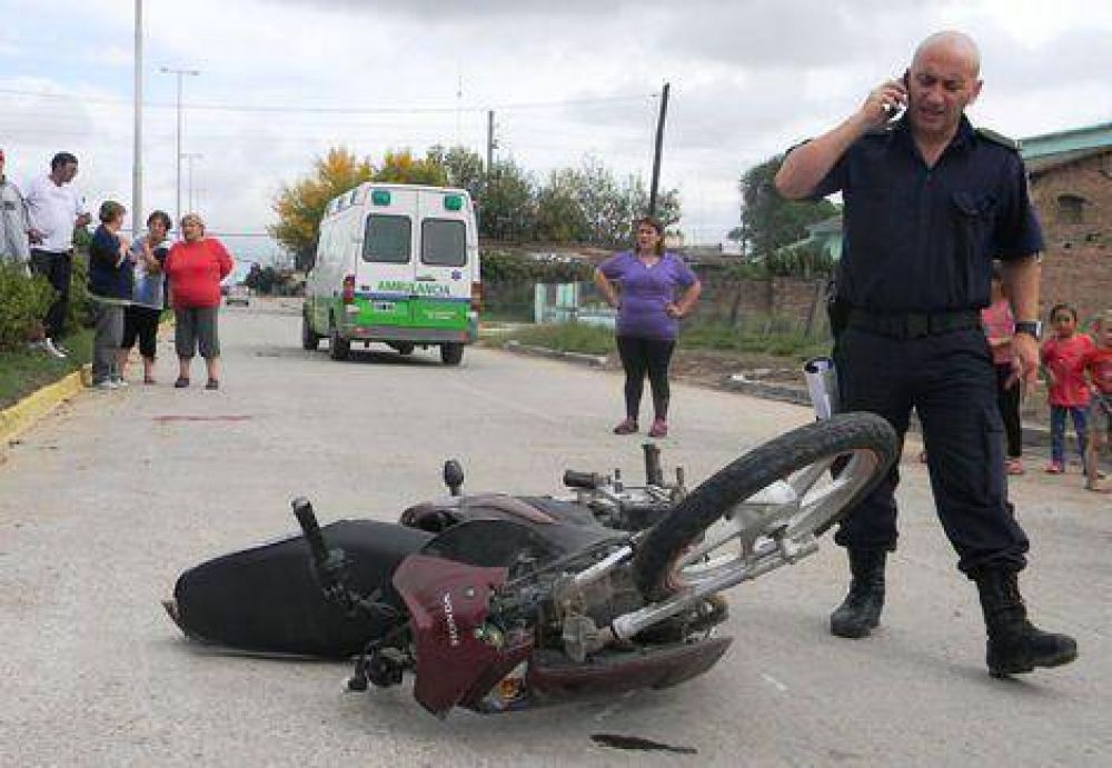 Un joven fue internado en terapia intensiva tras un choque de motos 