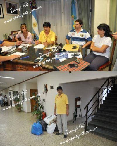 EL INTENDENTE GASPARINI LANZ� CAMPA�A SOLIDARIA PARA LOS VECINOS DE LA PLATA