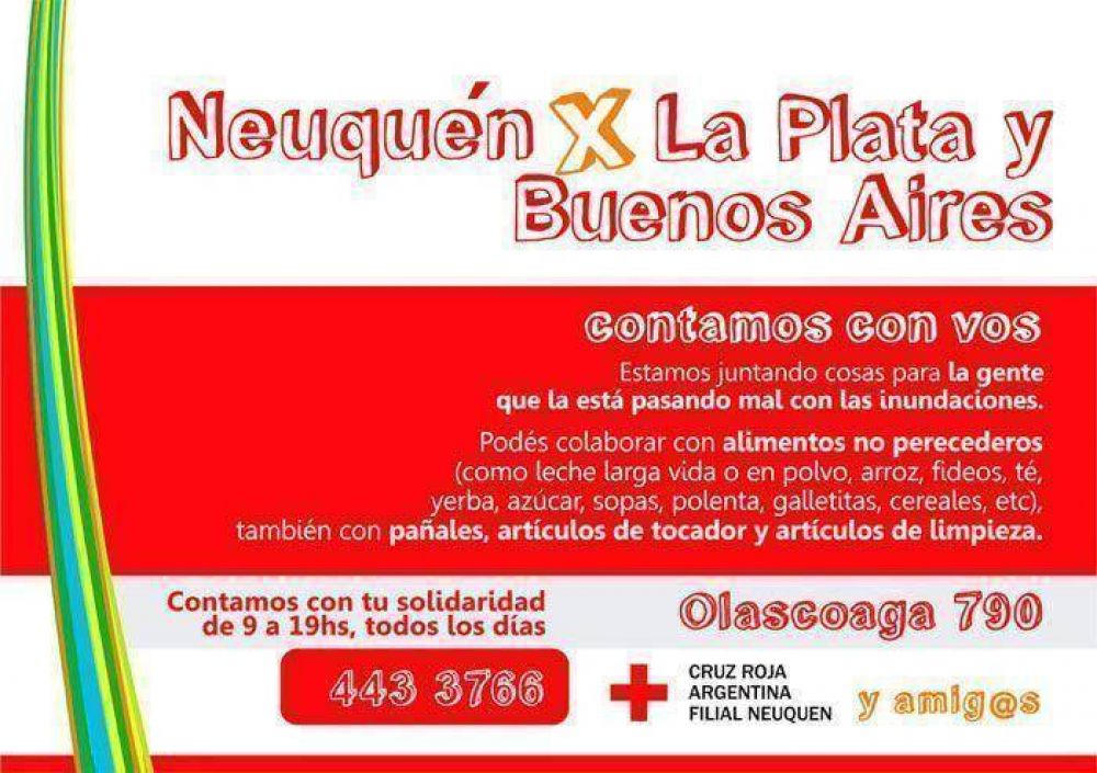 Se suman lugares donde se pueden acercar donaciones para los vecinos de La Plata