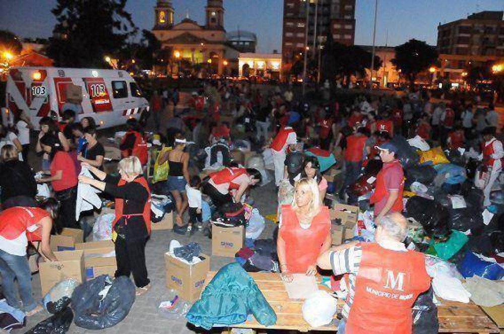 Mor�n: jornada solidaria por los damnificados por las inundaciones