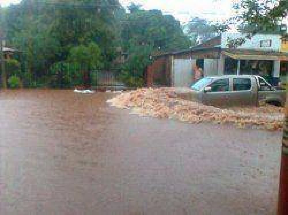 Virasoro, azotada por una torrencial lluvia