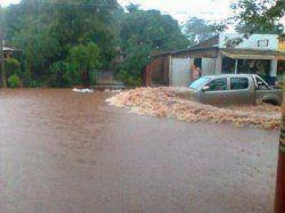 Virasoro, azotada por una torrencial lluvia