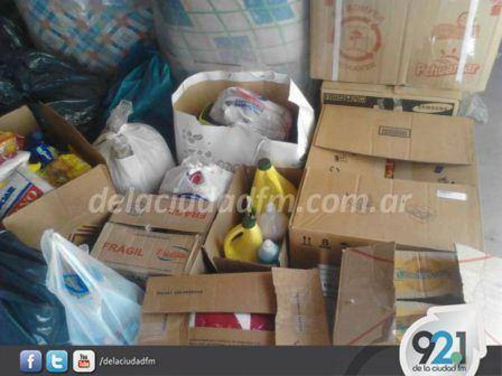 En Espartillar siguen donando elementos para los afectados por el temporal