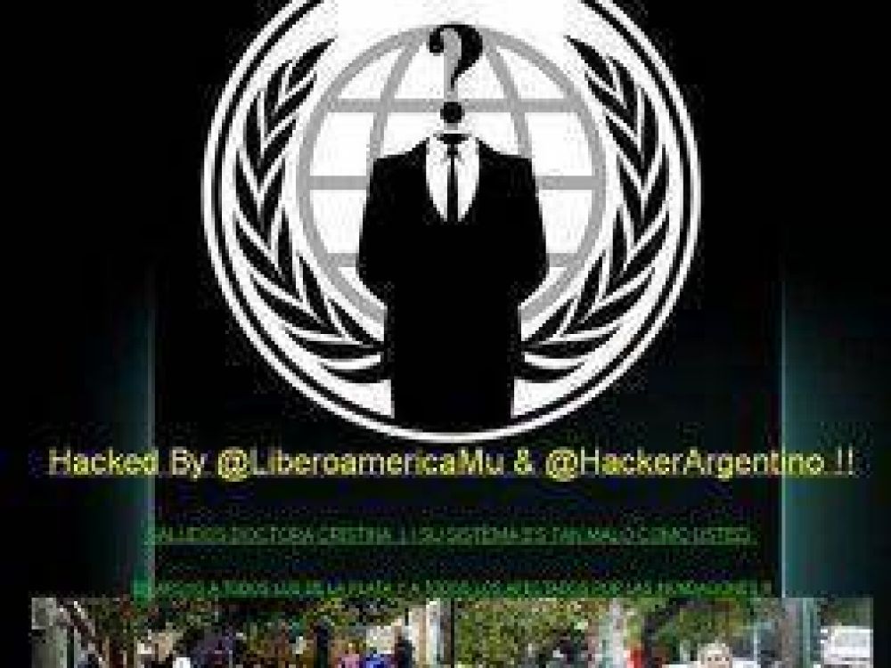 Hackearon los sitios de An�bal Fern�ndez, Pablo Bruera y Tecn�polis TV