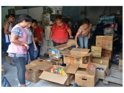 Hoy por la noche las donaciones de C�ritas saldr�n a La Plata