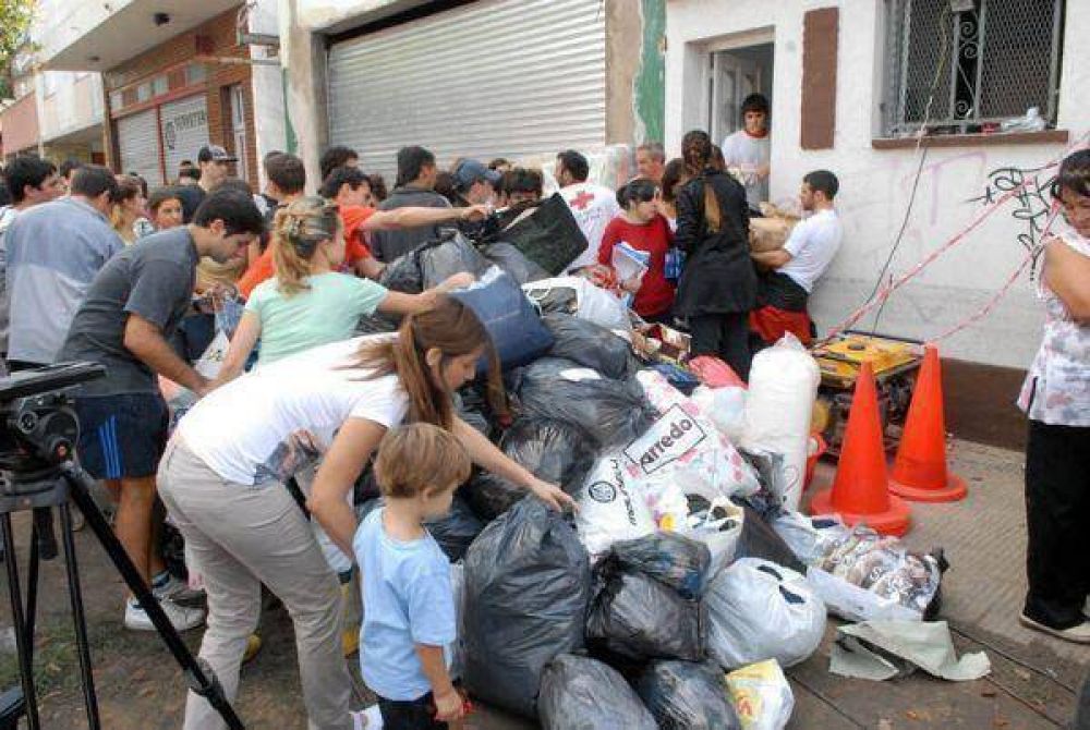 El municipio solidario con los inundados