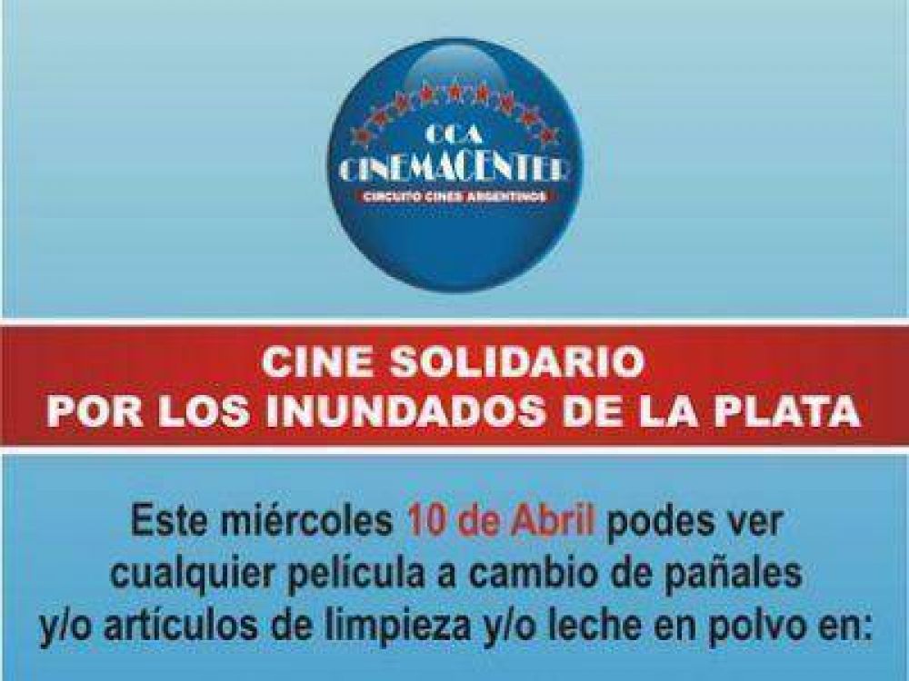 ESTE MI�RCOLES CINES DE MAR DEL PLATA, CON FUNCION SOLIDARIA
