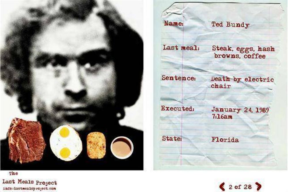 Cu�l es la �ltima comida que eligen los condenados a muerte