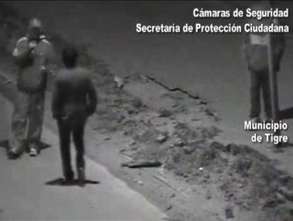 Por las c�maras de Tigre atrapan a delincuente en acci�n 