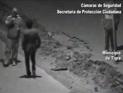 Por las c�maras de Tigre atrapan a delincuente en acci�n 