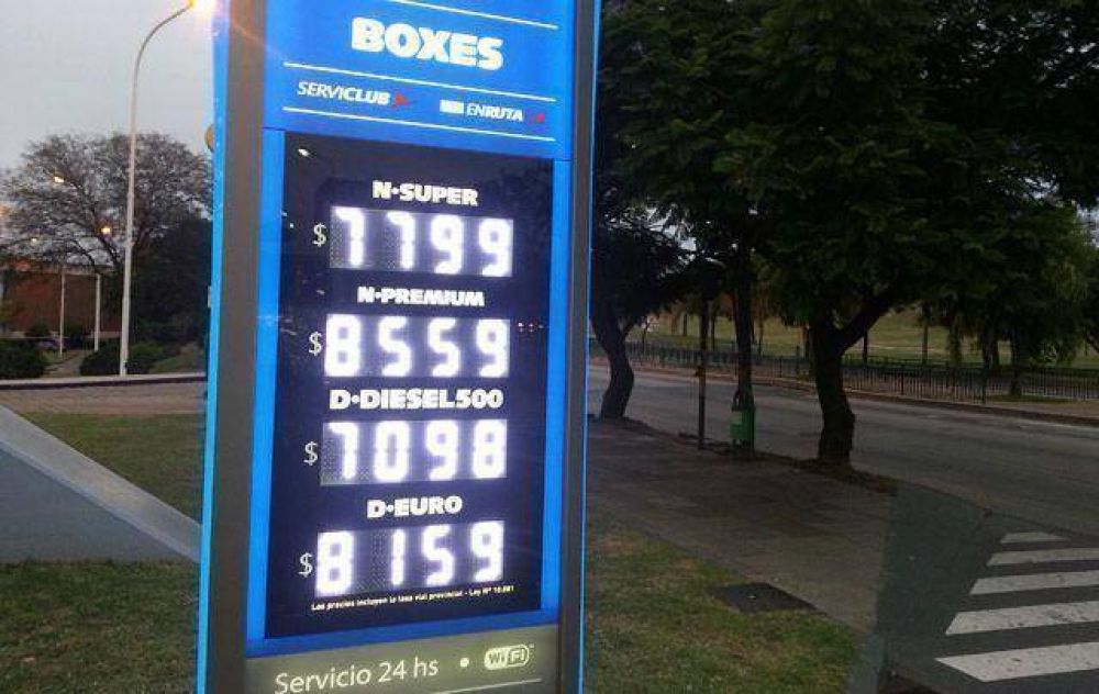 El precio m�ximo de nafta s�per en C�rdoba es de $8.099