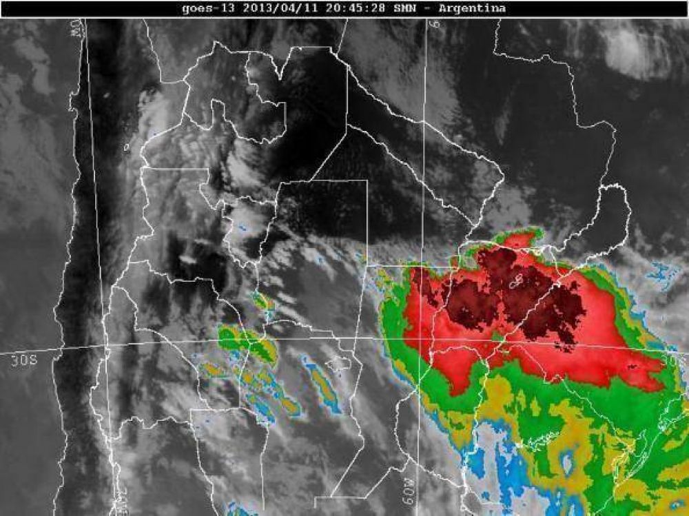 Con una m�xima de 32�, contin�a el alerta por fuertes tormentas en Misiones
