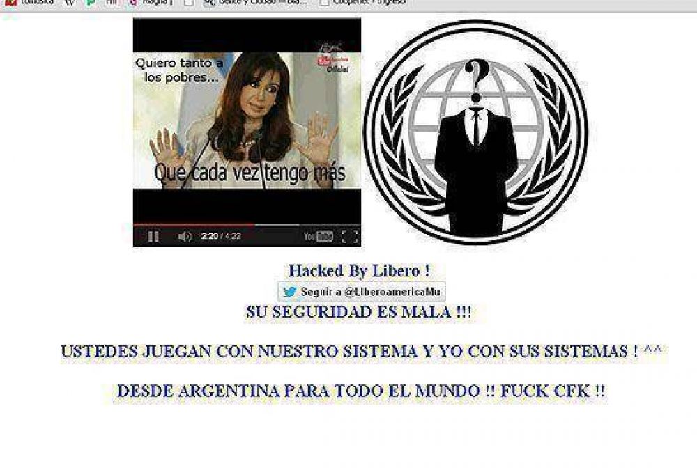 Atacan la p�gina del Concejo Deliberante