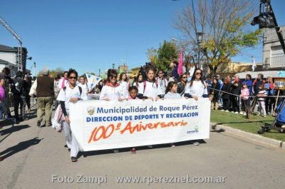 ROQUE P�REZ PARTICIP� EL 1ER. D�A EN LAS 11ERAS. OLIMP�ADAS DE LA CUENCA DEL SALADO, CON LA PRESENCIA DEL INTENDENTE GASPARINI