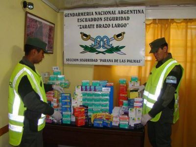 En gran operativo Gendarmer�a secuestr� medicamentos ilegales