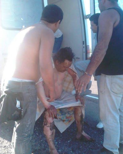 Terrible choque de camiones en la ruta 7 y un chofer sufri� grav�simas heridas por quemaduras