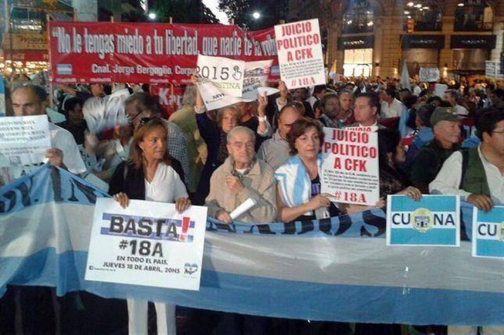 Cacerolazo 18A: Ya cortaron la calle en Santa Fe y Callao