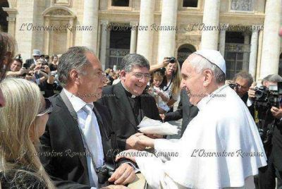 Descalz� visit� al Papa Francisco