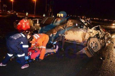 Siete integrantes de una familia chilena, heridos en violento choque