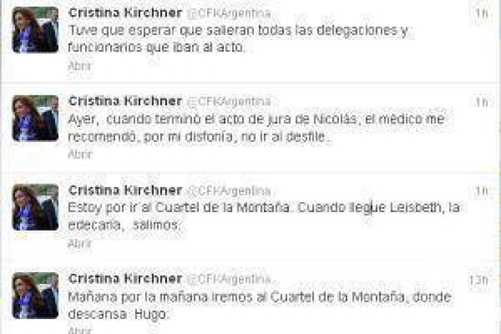 Cristina visita la tumba de Ch�vez