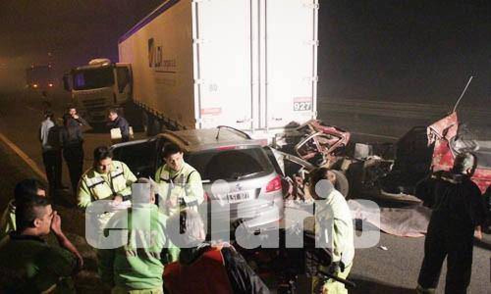 Un muerto por choque en cadena en Panamericana