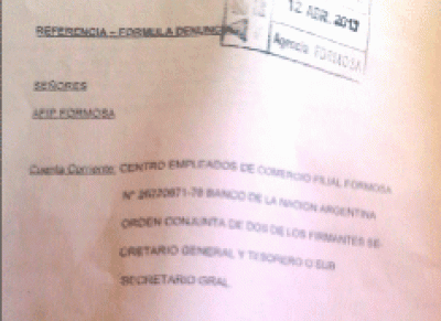 Denuncian en AFIP a miembros del Centro Empleados de Comercio