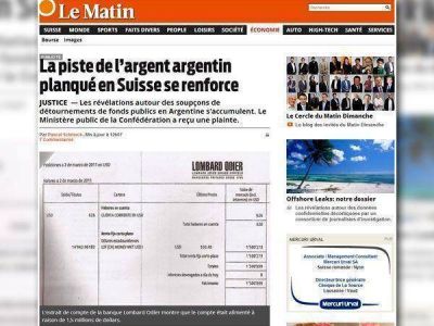 Suiza sigue la pista del dinero argentino oculto en cuentas de sus bancos