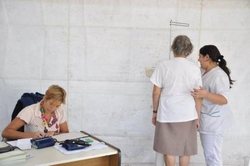Se instal� una carpa de prevenci�n antigripal