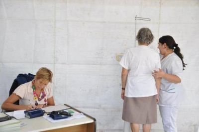 Se instal� una carpa de prevenci�n antigripal